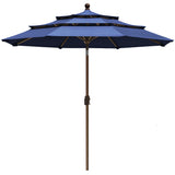 Coastshade Sunbrella  9ft 3 Tiers Patio Market Umbrella with Ventilation