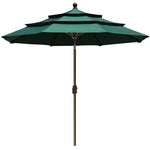 Coastshade Sunbrella  9ft 3 Tiers Patio Market Umbrella with Ventilation