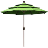 Coastshade Sunbrella  9ft 3 Tiers Patio Market Umbrella with Ventilation