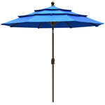 Coastshade Sunbrella  9ft 3 Tiers Patio Market Umbrella with Ventilation