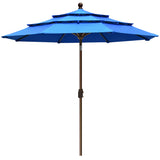 Coastshade Sunbrella  9ft 3 Tiers Patio Market Umbrella with Ventilation