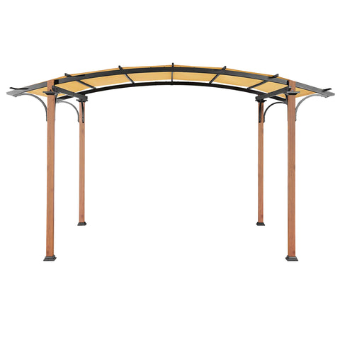 8'x10' Patio Pergola Outdoor Garden Pergolas with Retractable Shelter Shades