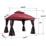 CoastShade 10x12 Outdoor Garden Gazebo Mesh Giveaway for Shade and Rain in Yards, Lawn Backyards