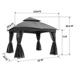 CoastShade 10x12 Outdoor Garden Gazebo Mesh Giveaway for Shade and Rain in Yards, Lawn Backyards