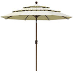 Coastshade Sunbrella  9ft 3 Tiers Patio Market Umbrella with Ventilation