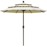 Coastshade Sunbrella  9ft 3 Tiers Patio Market Umbrella with Ventilation