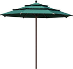 Coastshade Sunbrella  11ft 3 Tiers Patio Market Umbrella with Ventilation