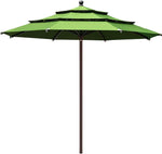 Coastshade Sunbrella  11ft 3 Tiers Patio Market Umbrella with Ventilation