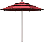 Coastshade Sunbrella  11ft 3 Tiers Patio Market Umbrella with Ventilation