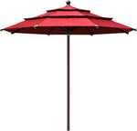 Coastshade Sunbrella  11ft 3 Tiers Patio Market Umbrella with Ventilation