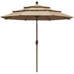 Coastshade Sunbrella  9ft 3 Tiers Patio Market Umbrella with Ventilation