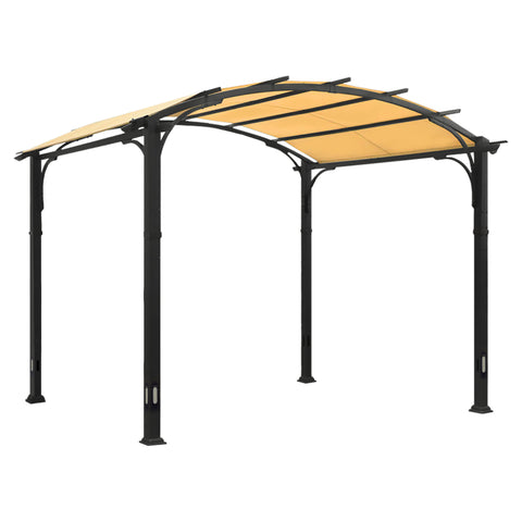 Patio Pergola Outdoor Garden Pergolas with Retractable Shelter Shades,Yellow