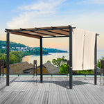 Coastshade 10x10ft Pergola, Rust-Resistant Powder-Coated Metal Frame for Outdoor Spaces