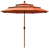 Coastshade Sunbrella  9ft 3 Tiers Patio Market Umbrella with Ventilation