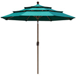 Coastshade Sunbrella  9ft 3 Tiers Patio Market Umbrella with Ventilation