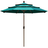 Coastshade Sunbrella  9ft 3 Tiers Patio Market Umbrella with Ventilation