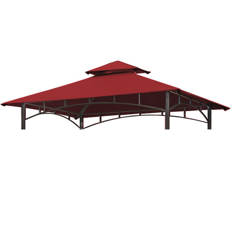 8' x 5' BBQ Gazebo Double Replacement Roof Outdoor Gazebo #L-GZ238PST-11