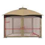 Replacement Canopy Mosquito Netting Sidewalls For 10'x12' Gazebo Canopy