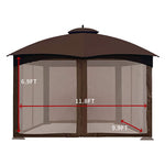 Replacement Canopy Mosquito Netting Sidewalls For 10'x12' Gazebo Canopy