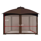 Replacement Canopy Mosquito Netting Sidewalls For 10'x12' Gazebo Canopy