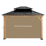 Gazebo Replacement Sunwall for 8'x8' Outdoor Gazebo,1 Panel Sidewall Only,Khaki