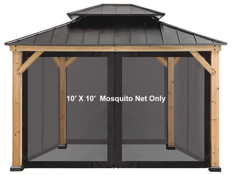 Replacement Canopy Mosquito Netting Sidewalls For 10'x12' Gazebo Canopy