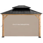 Gazebo Replacement Sunwall for 8'x8' Outdoor Gazebo,1 Panel Sidewall Only,Khaki