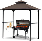 5'x8' Grill Gazebo Double Top Outdoor Patio  with Light