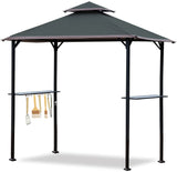 5'x8' Grill Gazebo Double Top Outdoor Patio  with Light