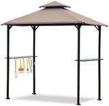 5'x8' Grill Gazebo Double Top Outdoor Patio  with Light