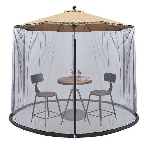 Patio Umbrella Outdoor Screen Mesh Mosquito Net Curtains  Hanging Tent