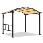 8'x10' Patio Pergola Outdoor Garden Pergolas with Retractable Shelter Shades