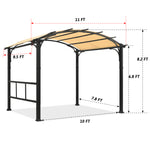 8'x10' Patio Pergola Outdoor Garden Pergolas with Retractable Shelter Shades