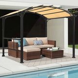 8'x10' Patio Pergola Outdoor Garden Pergolas with Retractable Shelter Shades