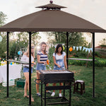 5'x8' Grill Gazebo Outdoor Patio Grill Gazebos with Ventilation Double Arc Top