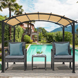 8'x10' Patio Pergola Outdoor Garden Pergolas with Retractable Shelter Shades