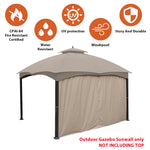 Gazebo Replacement Sunwall for 8'x8' Outdoor Gazebo,1 Panel Sidewall Only,Khaki