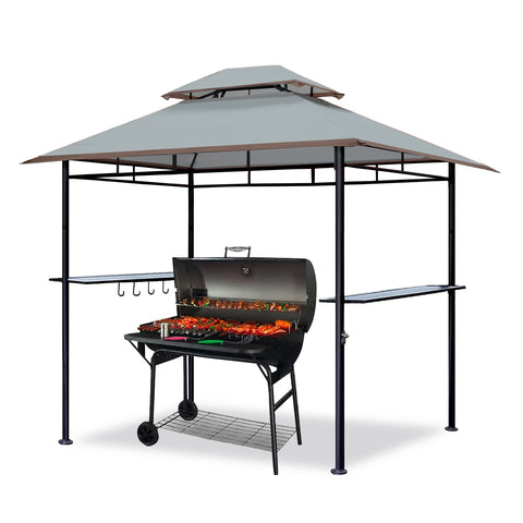 6'x9' Grill Gazebo Outdoor Patio Grill Gazebos with Ventilation Double Top