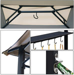 6'x9' Grill Gazebo Outdoor Patio Grill Gazebos with Ventilation Double Arc Top