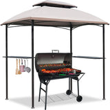 6'x9' Grill Gazebo Outdoor Patio Grill Gazebos with Ventilation Double Arc Top