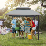 6'x9' Grill Gazebo Outdoor Patio Grill Gazebos with Ventilation Double Arc Top