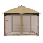 Replacement Canopy Mosquito Netting Sidewalls For 10'x12' Gazebo Canopy